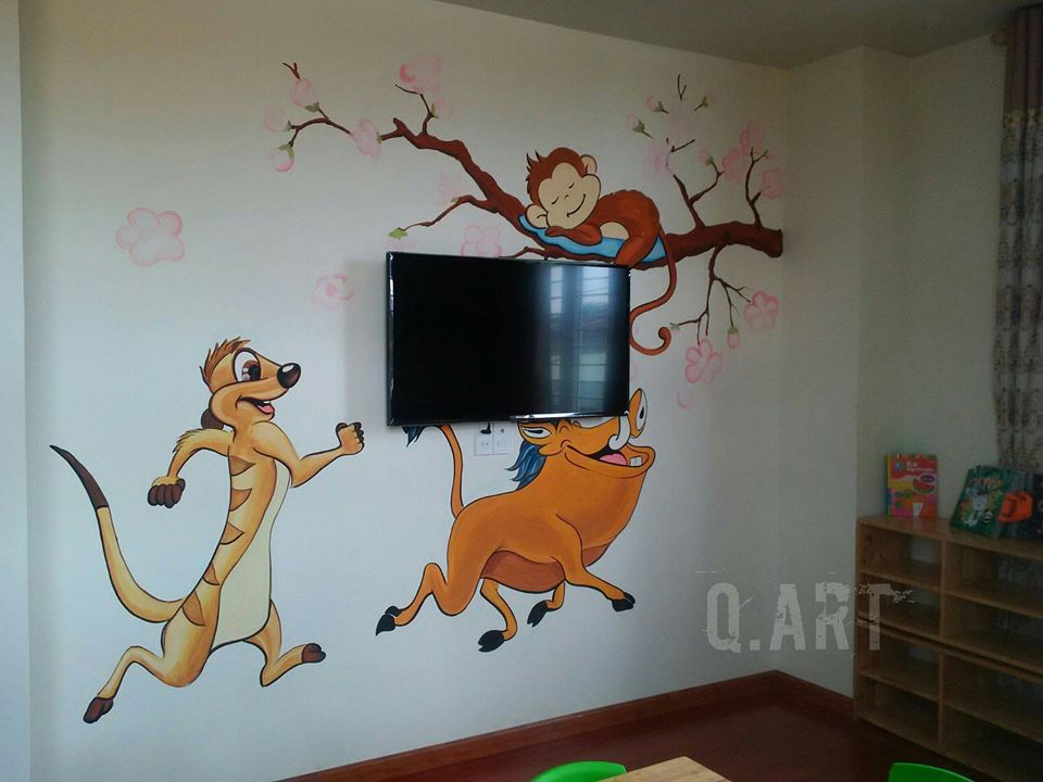 VẼ TRANH TƯỜNG  MẦM NON,PHÒNG TRẺ
