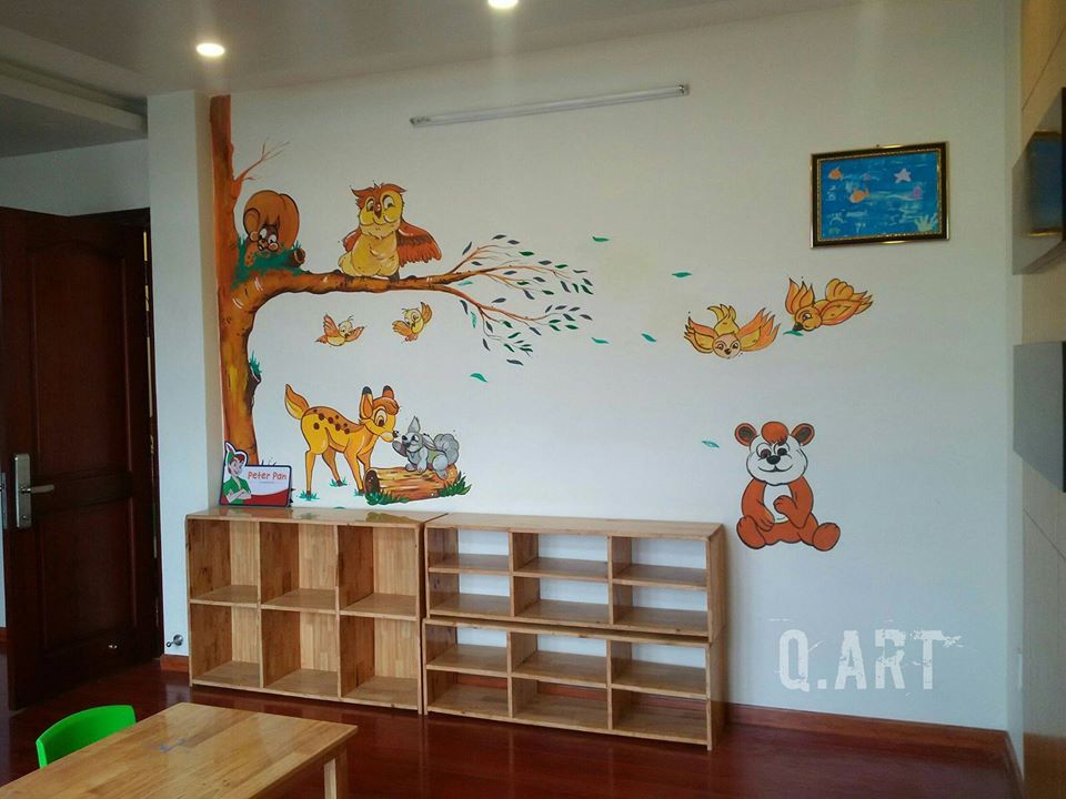 VẼ TRANH TƯỜNG  MẦM NON,PHÒNG TRẺ