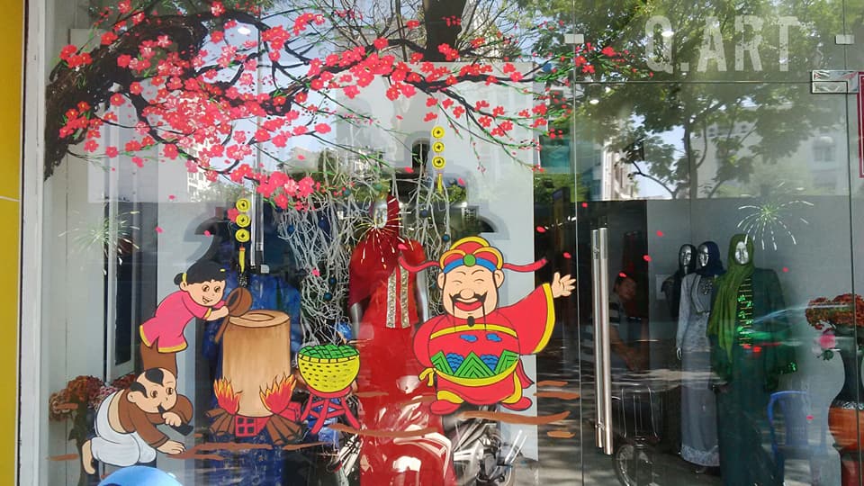 VẼ TRANH TRANG TRÍ NGÀY TẾT